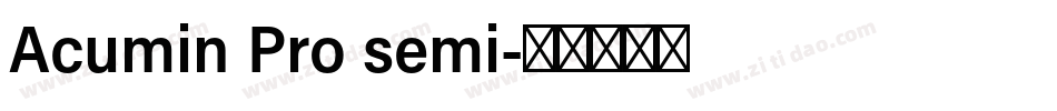 Acumin Pro semi字体转换